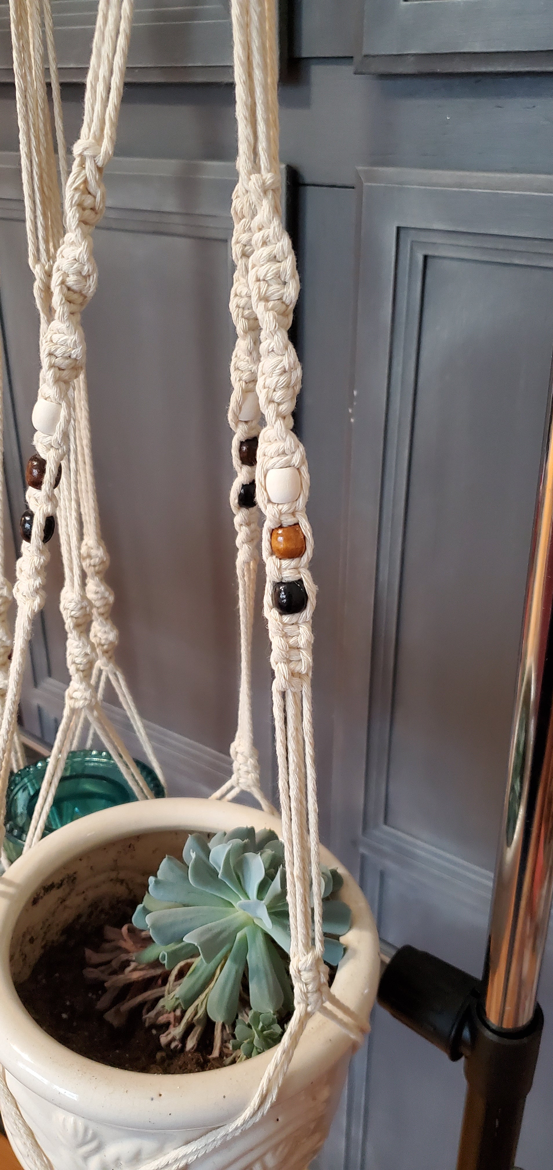 giant macrame plant hanger Large Macramé Plant Holder – The Painted Porch WV