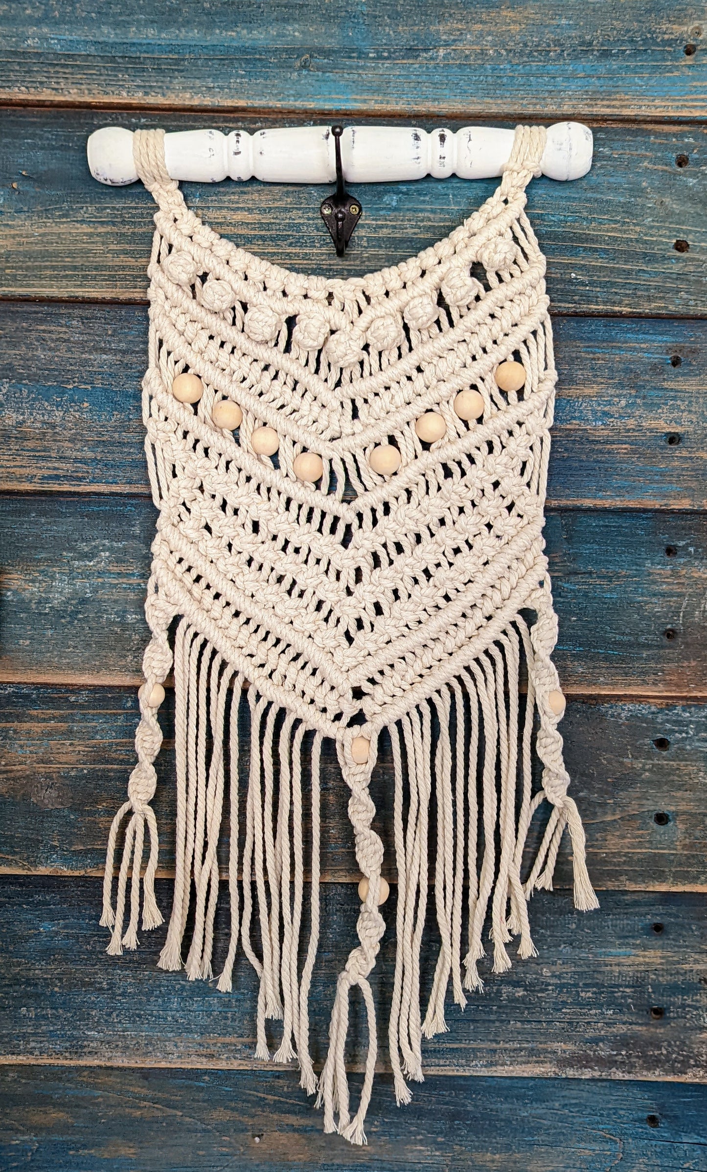 Macramé Wall Hanging on Chair Leg