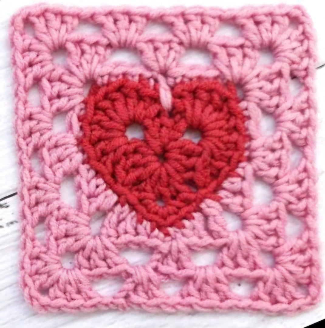 2/11/25 Crochet Heart Granny Square