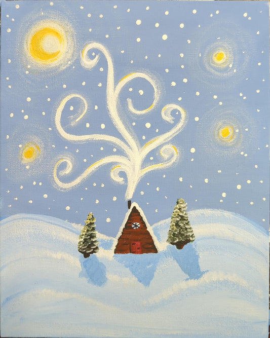 1/15/25 Snowy Cabin Paint Party