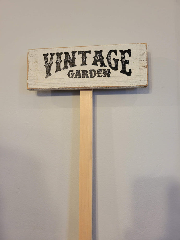 Vintage Garden Stake Sign