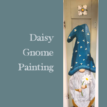 Load image into Gallery viewer, daisy gnome painting on a shutter
