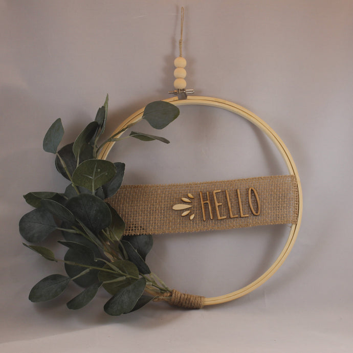 This charming, neutral wreath will brighten up any space in your home! 10.5