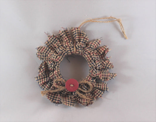 Torn Fabric Wreath Ornaments