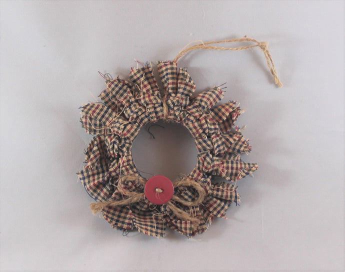 Torn Fabric Wreath Ornaments
