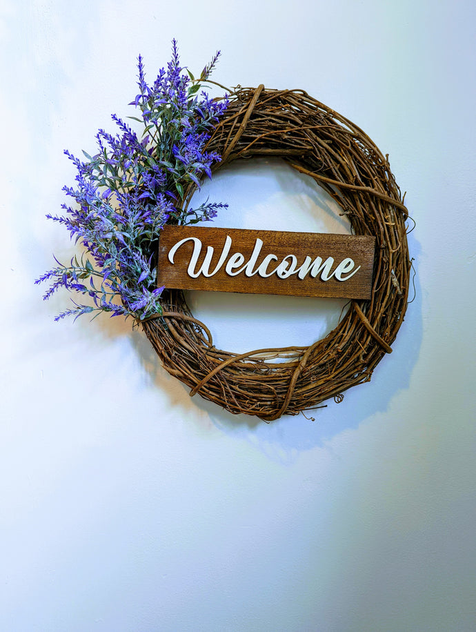 Welcome Grapevine Wreath